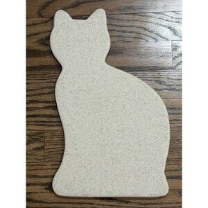 Cat Shaped Corian Cutting Board Charcuterie Board Trivet Kitchen Decor 14x9”